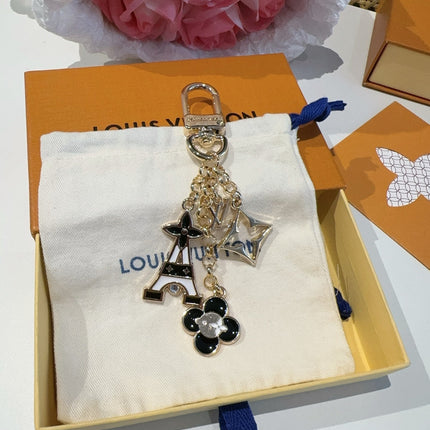 LV MULTI GOLD BAG CHARM FEATURING ENAMEL