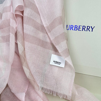 BURBERRY 26S SCARF 220 IN CASHMERE AND SILK 515719