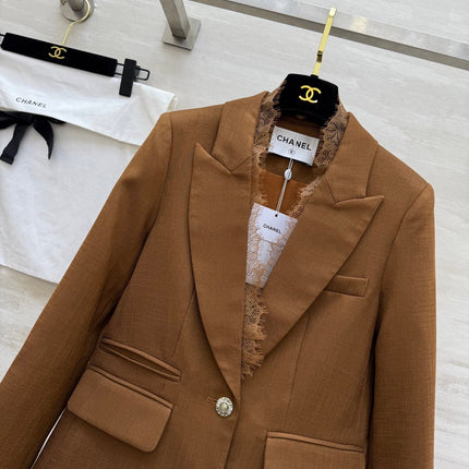 CHANEL 26S LACE-TRIMMED BLAZER 810