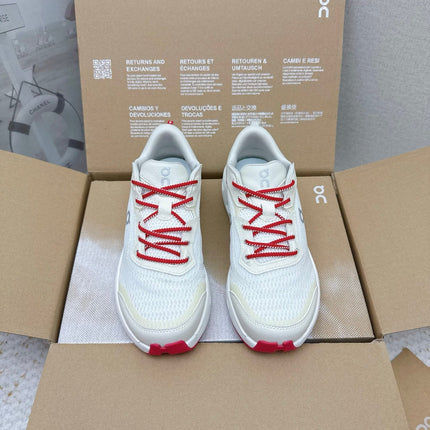 LOEWE 26S ON CLOUDTILT SHOES IN WHITE AND RED MESH