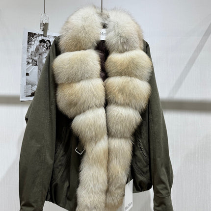 MAXMARA 26S FUR-TRIMMED SUEDE JACKET 294