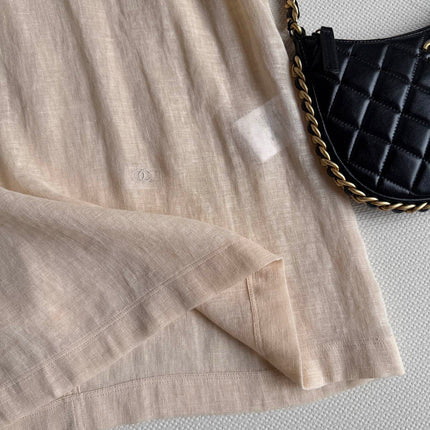 CHANEL 26S SLEEVELESS LINEN TOP STYLE 1211
