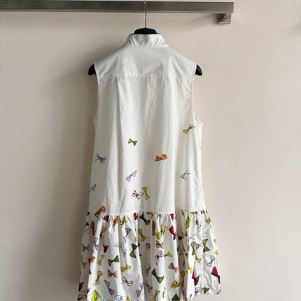 DIOR 26S SLEEVELESS PRINTED COTTON DRESS 1356
