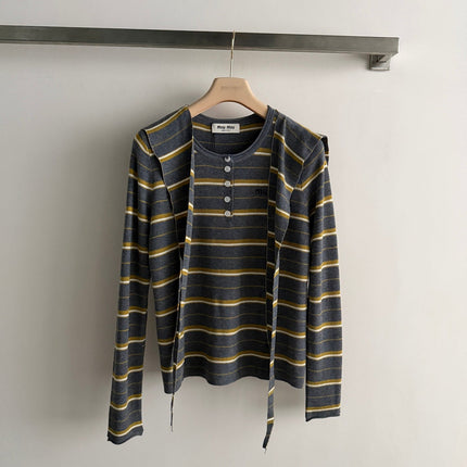 MIUMIU 26S SHAWL-COLLAR KNIT SWEATER 1505