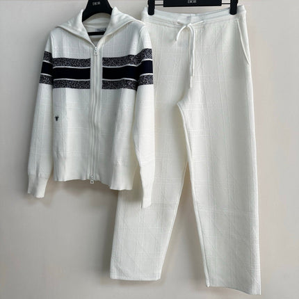 DIOR 26S ZIP-UP KNIT JACKET AND PANTS SET 1740