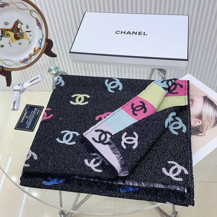 RAINBOW SCARF 180 CM IN COLORFUL CASHMERE AND WOOL 390961