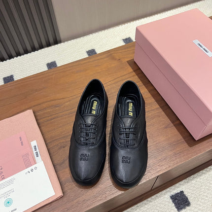 MIUMIU 26S OXFORD IN BLACK LAMBSKIN