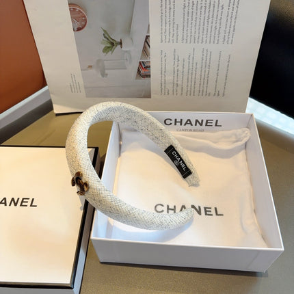 CHANEL 26S HEADBANDS IN IVORY TEXTURED FABRIC 505345
