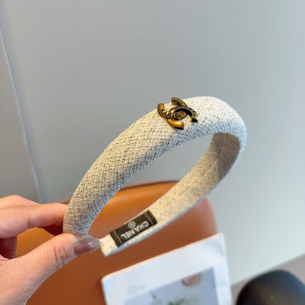 CHANEL 26S HEADBANDS IN IVORY TEXTURED FABRIC 505345