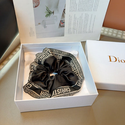 DIOR 26S SCRUNCHIE IN BLACK SILK 505268