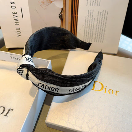 DIOR 26S HEADBAND IN BLACK AND WHITE FABRIC 512025