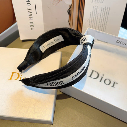 DIOR 26S HEADBAND IN BLACK AND WHITE FABRIC 512025