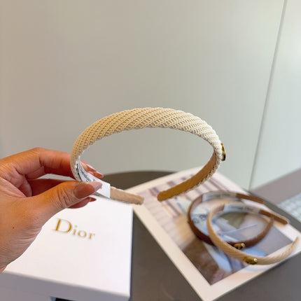 DIOR 26S HEADBAND IN BEIGE FABRIC 512027