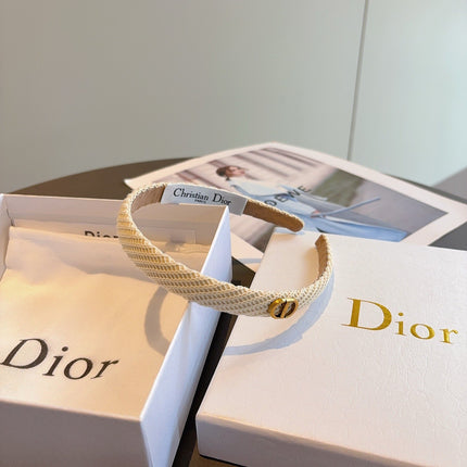 DIOR 26S HEADBAND IN BEIGE FABRIC 512027