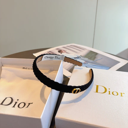 DIOR 26S HEADBAND IN BLACK FABRIC 512028