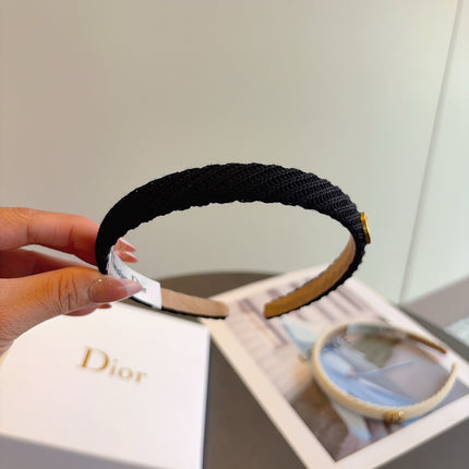 DIOR 26S HEADBAND IN BLACK FABRIC 512028