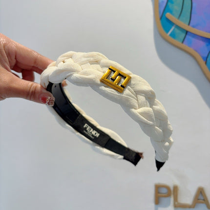DIOR 26S HEADBAND IN WHITE FABRIC 512050