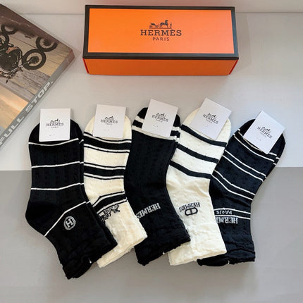 HERMES 26S ANKLE SOCKS 410351 (1 BOX)