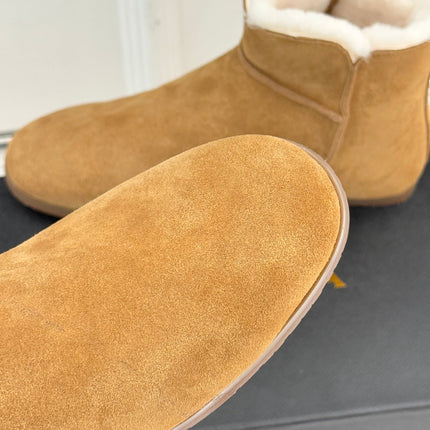 ALAIA 26S SNOW BOOTS IN LIGTH BROWN SUEDE AND WOOL