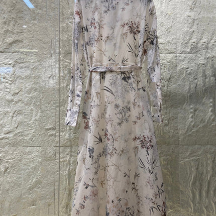 BUTTON DOWN V NECK DRESS 25S IN COTTON 266182