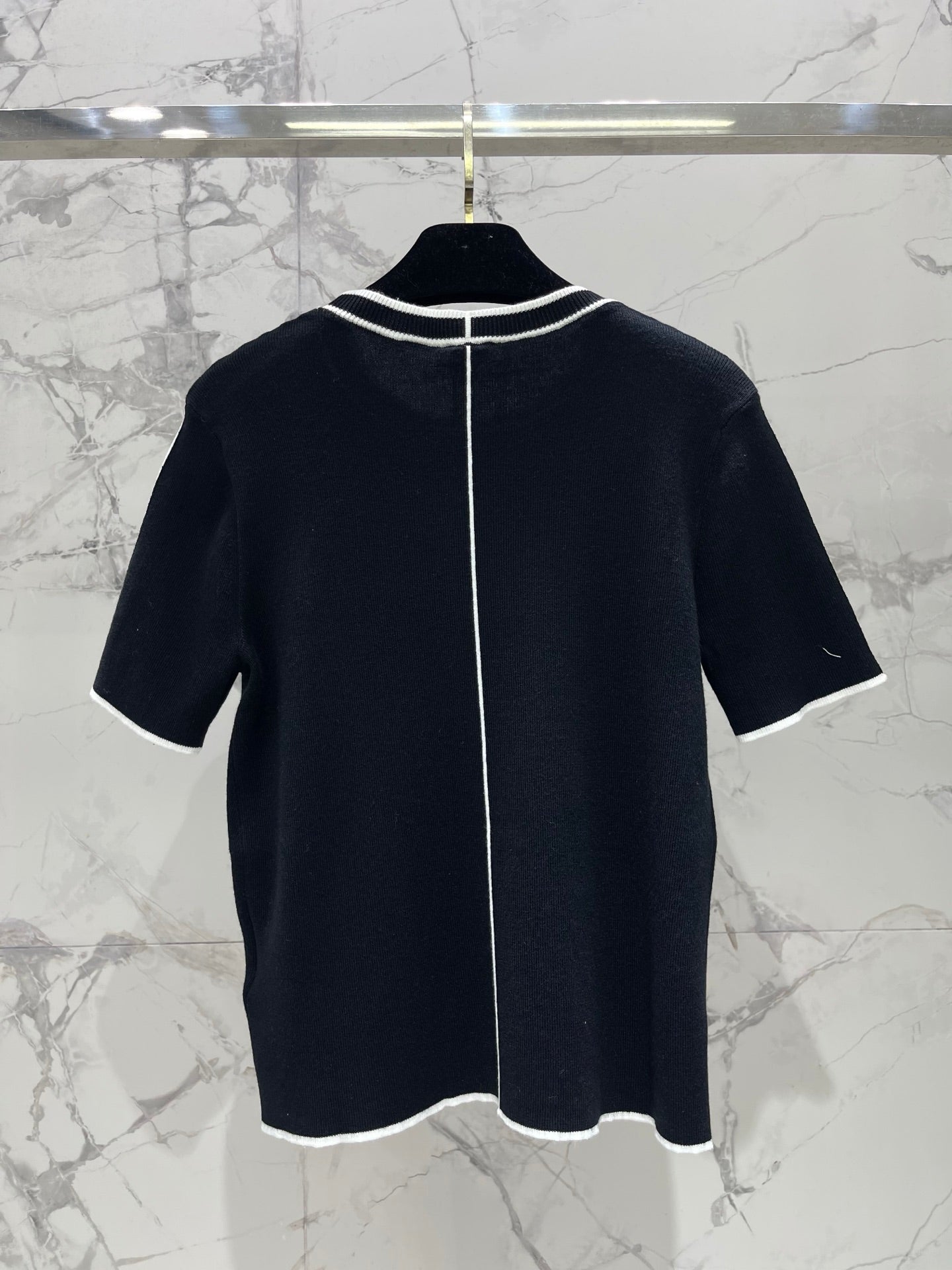 26S SHORT SLEEVE CREW NECK KNIT TOP 1627