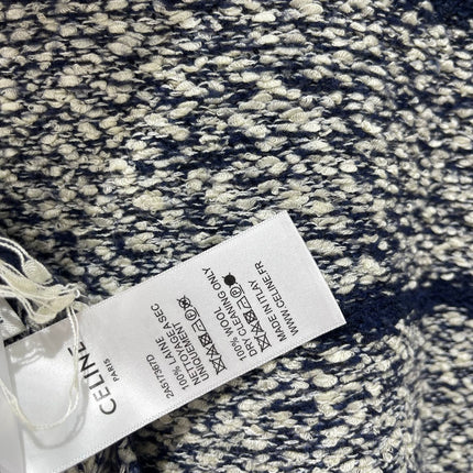 CELINE 26S FRAYED STRIPED KNIT HOODIE 639