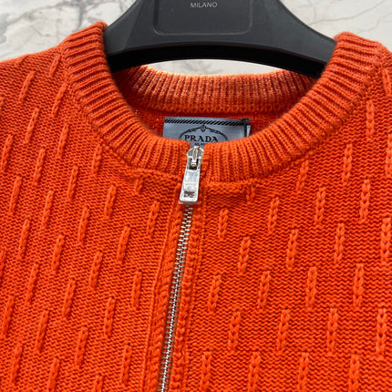 PRADA 26S ZIP-UP KNIT CARDIGAN 1257