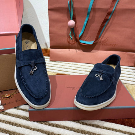 LP SUMMER CHARMS WALK LOAFERS IN NAVY BLUE SUEDE