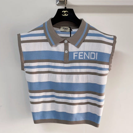 FENDI 26S SHORT SLEEVE KNIT POLO 137