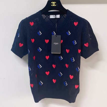 FENDI 26S KNIT SHORT SLEEVE KNIT TOP 031