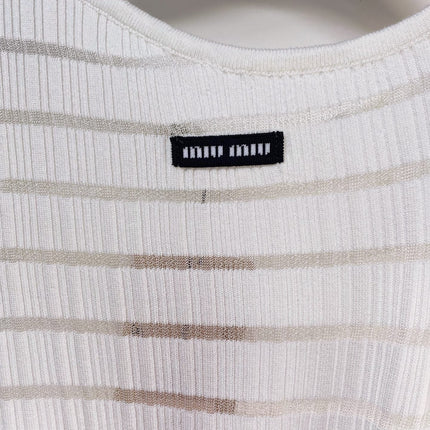 MIUMIU 26S SHORT-SLEEVED SWEATER STYLE 1126