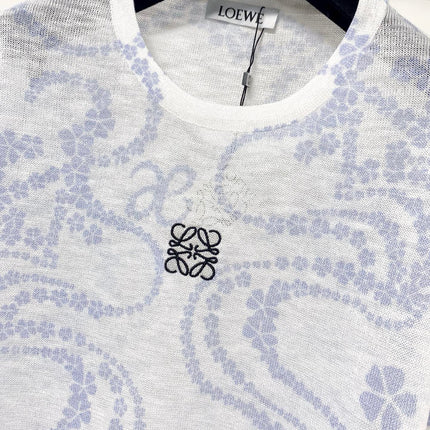 LOEWE 26S SHORT SLEEVE PRINTED KNIT TOP 519