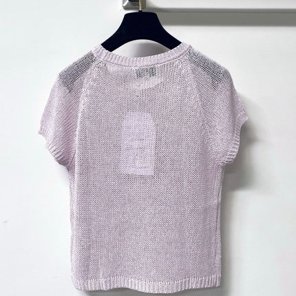 CHANEL 26S SHORT-SLEEVED KNIT SHIRT STYLE 1180