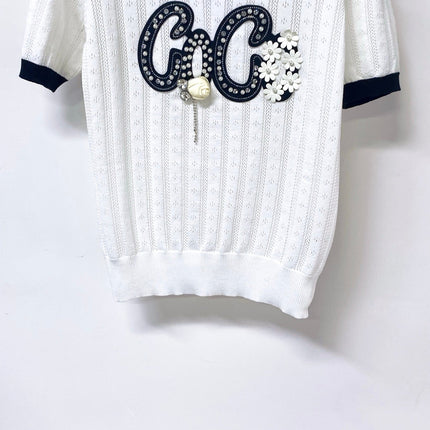 CHANEL 26S SHORT-SLEEVE KNIT TOP STYLE 1170