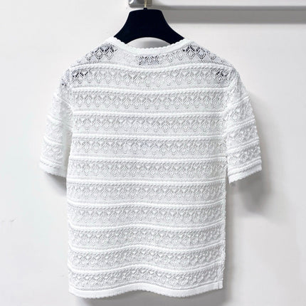 CHANEL 26S SLEEVELESS POLO KNIT TOP STYLE 1138