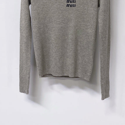 MIUMIU 26S SCOOP-NECK KNIT TOP 1323