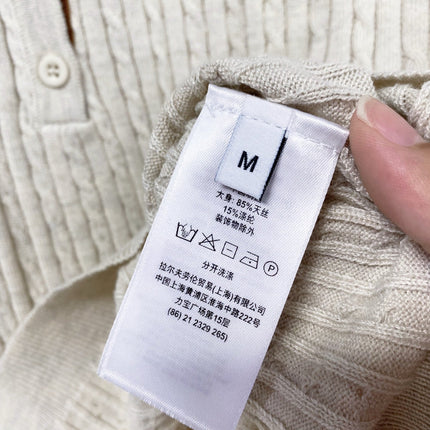 RALPH LAUREN 26S SHORT-SLEEVE CABLE-KNIT TOP 762