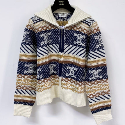 CELINE 26S ZIP-UP KNIT CARDIGAN 658