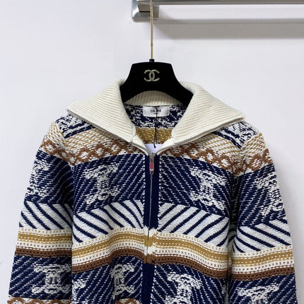 CELINE 26S ZIP-UP KNIT CARDIGAN 658