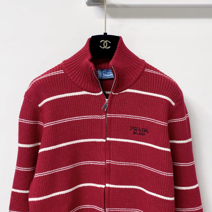PRADA 26S ZIP-UP KNIT CARDIGAN 1334