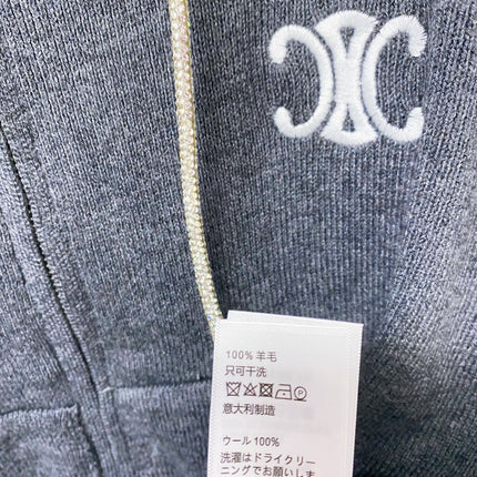 CELINE 26S ZIP-UP KNIT HOODIE 617