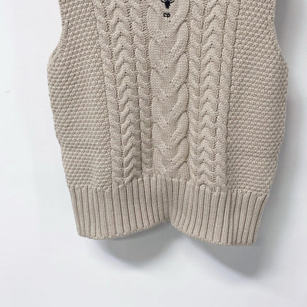 DIOR 26S HIGH-NECK CABLE-KNIT VEST 1503