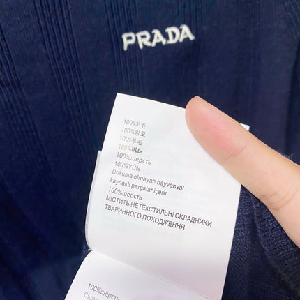 PRADA 26S RIBBED CREWNECK KNIT TOP 1263