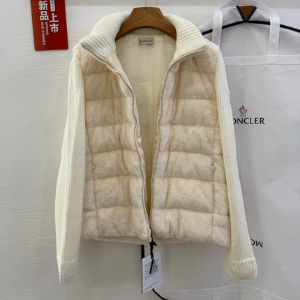 MONCLER 25S WOOL CARDIGAN IN WHITE 068