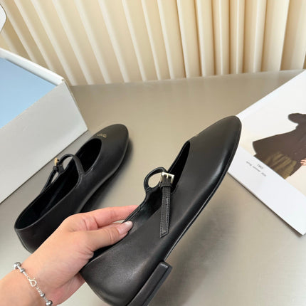 PRADA 26S BALLERINAS IN BLACK SMOOTH CALFSKIN