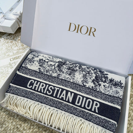 DIOR 26S SCARF 140 IN WOOL AND CASHMERE 509309