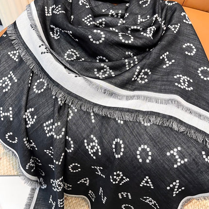 CHANEL 26S SCARF 140 IN SILK AND CASHMERE 504343