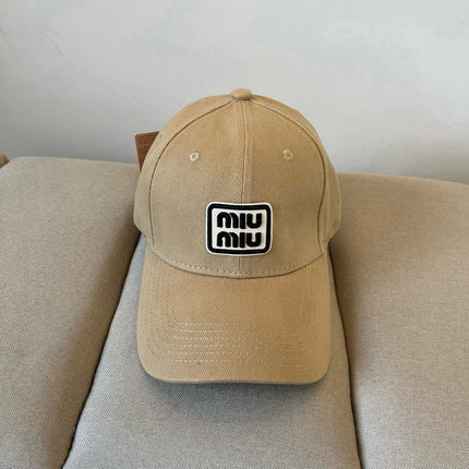 MIUMIU BASEBALL CAP IN BEIGE KHAKI FABRIC STYLE 3