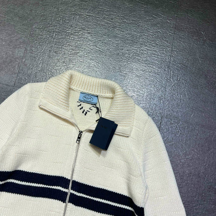 PRADA 26S ZIP-UP KNIT CARDIGAN 1206