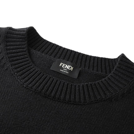 FENDI 26S LONG-SLEEVE CREWNECK KNIT SWEATER 602
